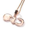 THE BLING KING Custom Bold Brush Font Letter Name Pendant Necklace Micro Paved Out Cubic Zirconia Chain Necklace Hiphop Jewelry