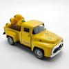 Vintage Alloy Lemon Truck Model with Mini Faux Lemons Summer Home Decors Miniature Vehicle Collectible Ornament Gift