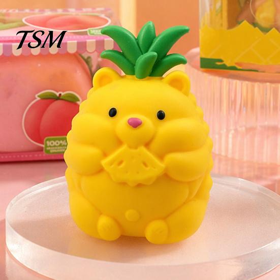 Giant Fruit Sensory Toy Large Pineapple Stress Ball, Slow Rising Squeeze for Anxiety Relief, Strawberry Malleable Ball Banana Grape Corn Carrot
