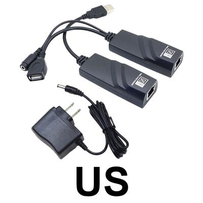 USB 2.0 удлинитель к разъемам RJ45 до 100 м USB Ethernet удлинитель через Cat5 Cat5E Cat6 для камеры, мыши, клавиатуры