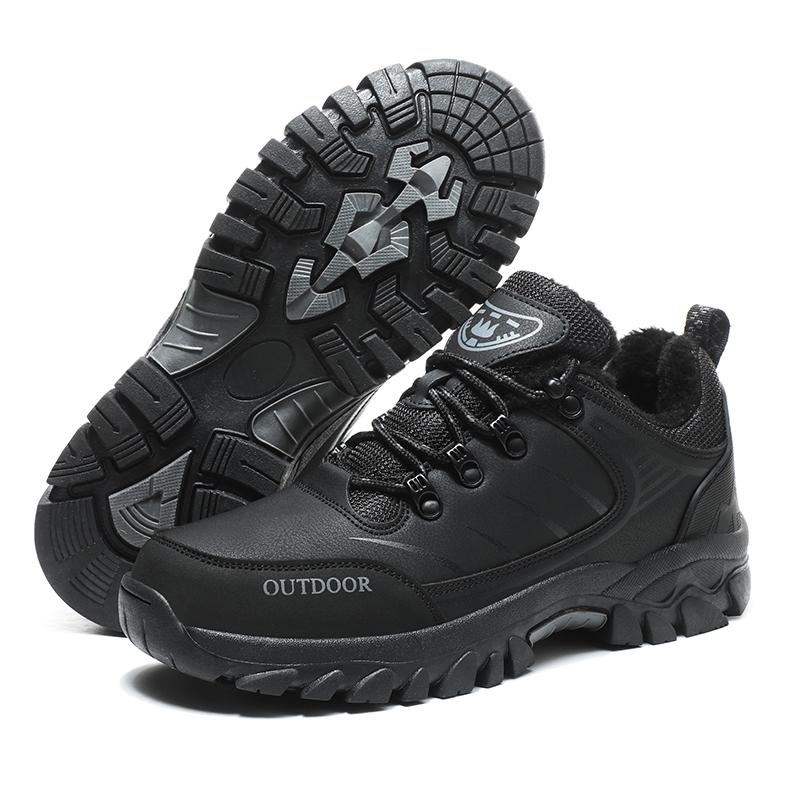 Нескользящие мужские зимние кроссовки Теплые уличные ботинки для хайкинга Плюшевые повседневные спортивные ботинки для кемпинга, скалолазания, треккинга
