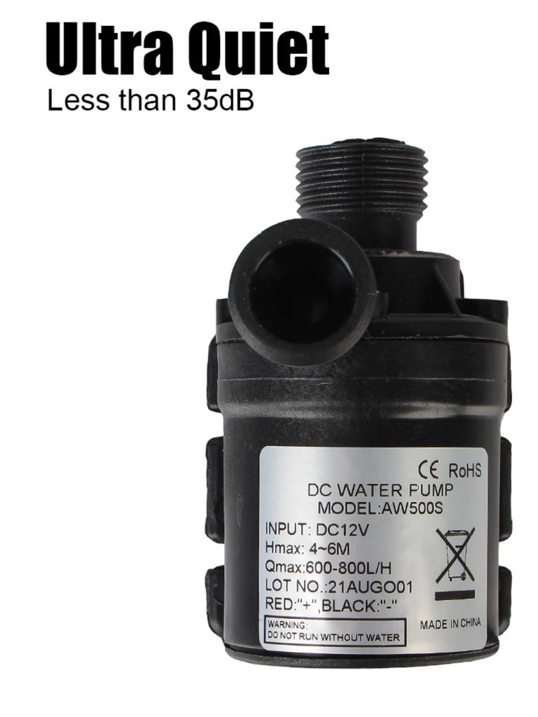 Ультратихий DC 12V 24V Домашний 800 л/ч Портативный Бесщеточный Двигатель Погружной Водяной Насос 5M для Системы Охлаждения Фонтанов Нагревателя Мини