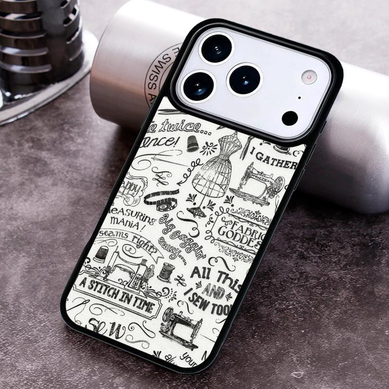 Чехол для телефона с принтом швейной машинки для iPhone 17, 16e, 15, 14, 13, 12, 11, Mini, Pro, MAX, мягкий силиконовый чехол