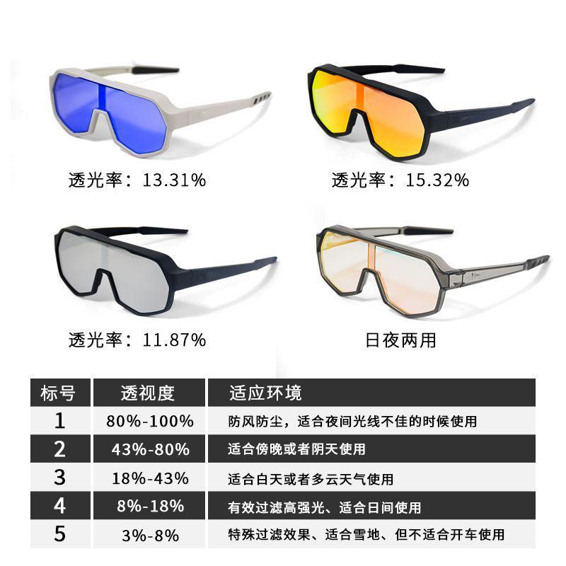 Cycling polarized, iridescent, color-changing sunglasses, unisex, polygonal large frame, high-end, fashionable, for outdoor activities and