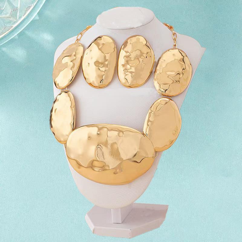 1 пара овальных серег-пусет, длинное Y-образное ожерелье, цепочка для свитера, ретро европейская, американская мода, трансграничные трендовые аксессуары