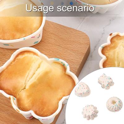 Набор из 4 силиконовых форм для кексов, антипригарные формы для выпечки кексов и брауни, практичная кухонная посуда для выпечки