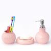 Ceramic Bathroom Accessories Set of 3 | Modern Luxury Bath Set with 300ml Soap Dispenser, Toothbrush Holder & Soap Dish | Home Decor Items