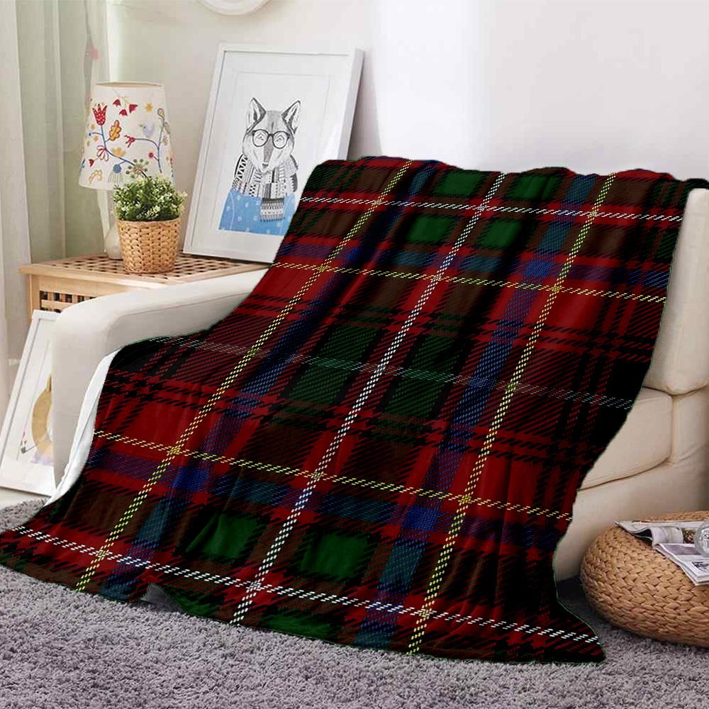 1pc Plaid Pattern Blanket Warm, Cozy, And Soft, Suitable for Sofas, Beds, Cars, And Office Use.Perfect for Camping And Travel, Making It a Great Gift