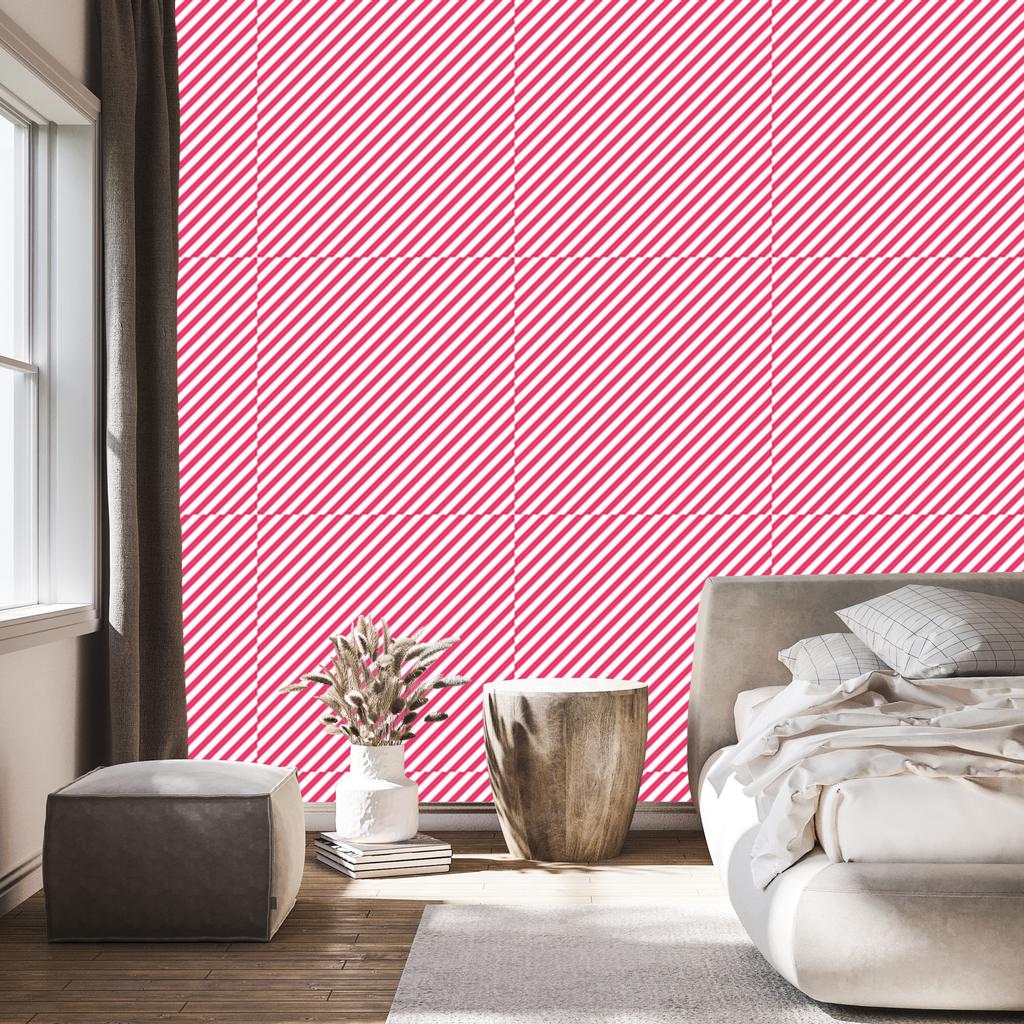 Wallpaper Powder pink stripes, powder pink top 50x1000