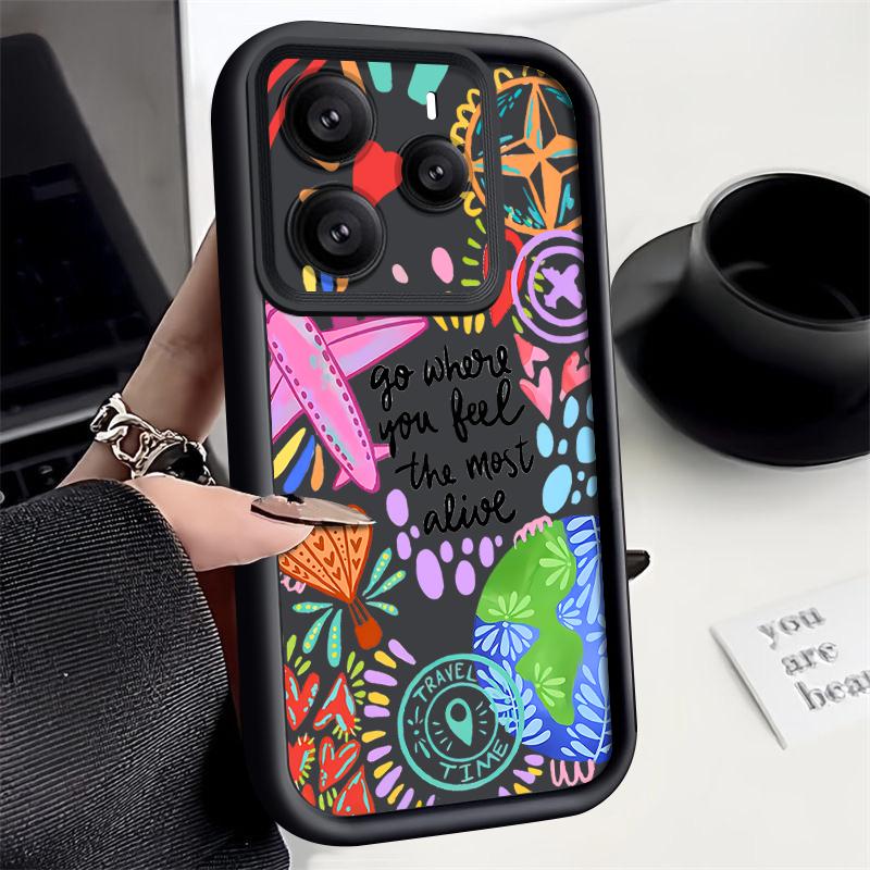 Cartoon Fire Balloon Pattern Case For Xiaomi Redmi Note 14 13 Pro 5G 4G 12 11 Funda Xiaomi 14T 13T 11T Pro Shockproof Bumper Silicone Cover