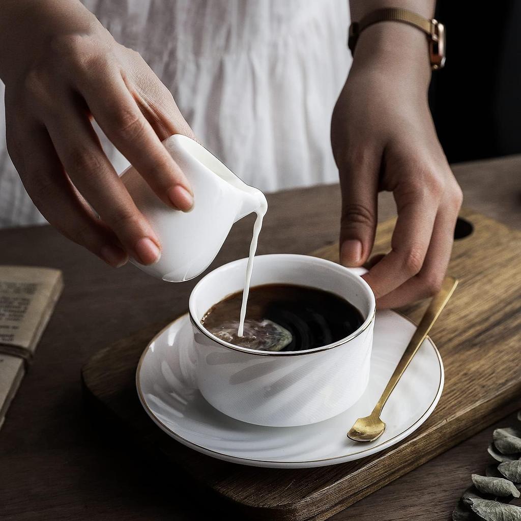 YWDL Мини керамический молочник с ручкой, эспрессо, кофейник, сливки, кухонная чашка для соуса, кувшин, белая молочная чашка