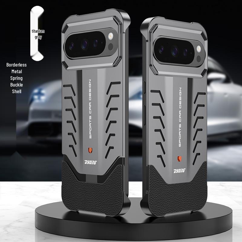 Совместимый с Google Pixel 9/9 Pro/9 Pro XL Porsche Металлическая Безрамочная Чехол для Телефона