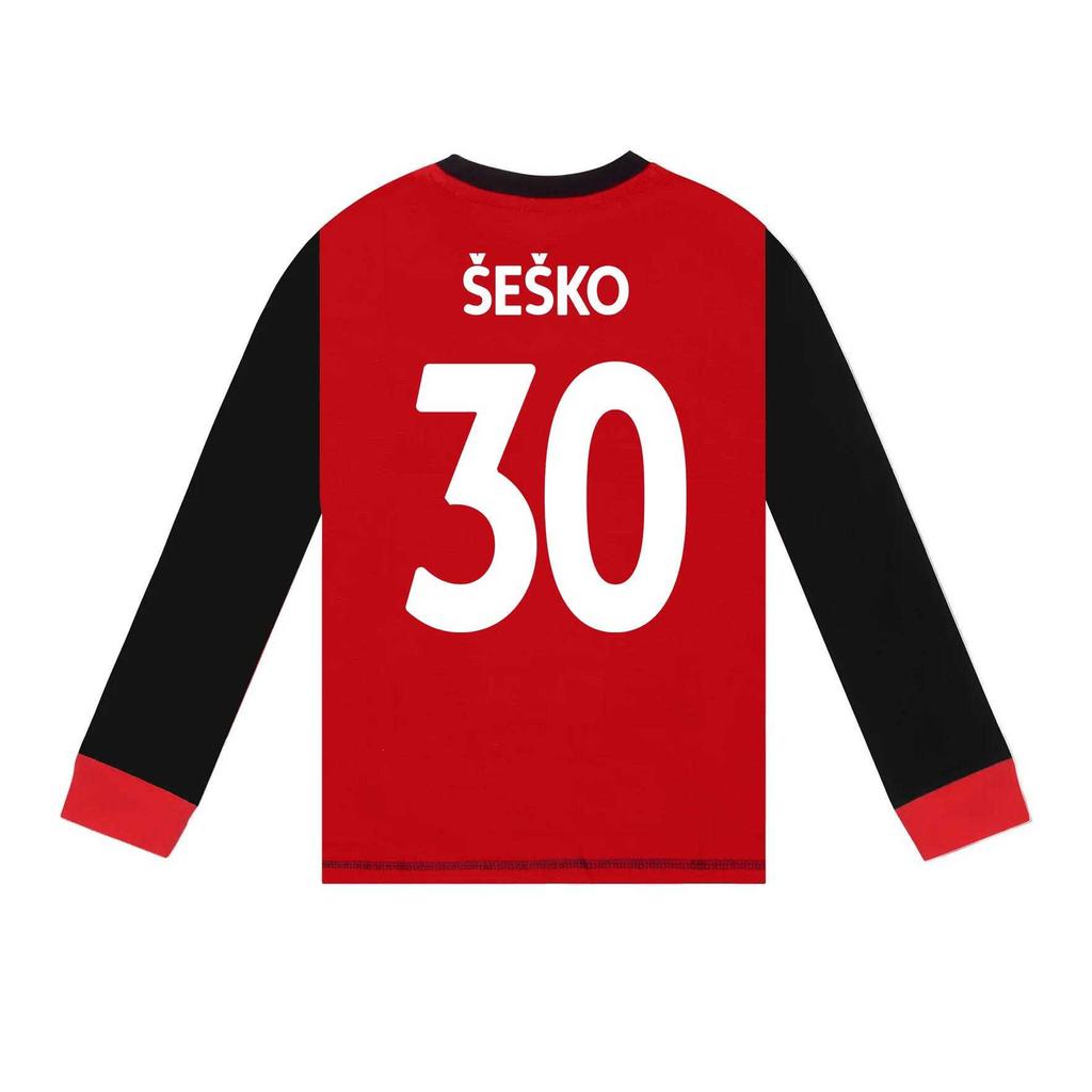 Manchester United FC Boys Benjamin Sesko 30 Long Pyjama Set