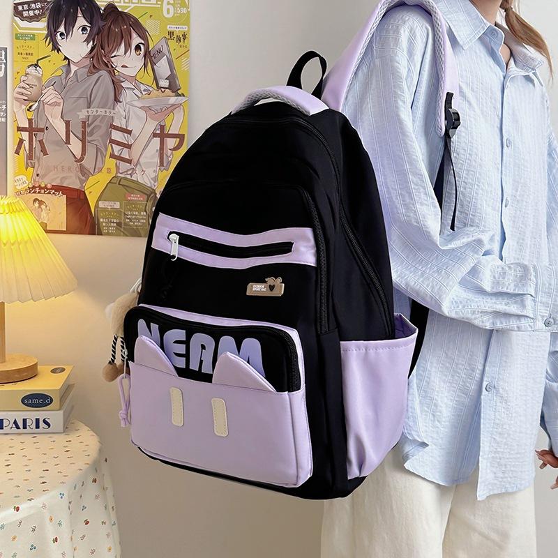 New fashion schoolbag Japanese ins small fresh casual backpack lightweight and simple student backpack