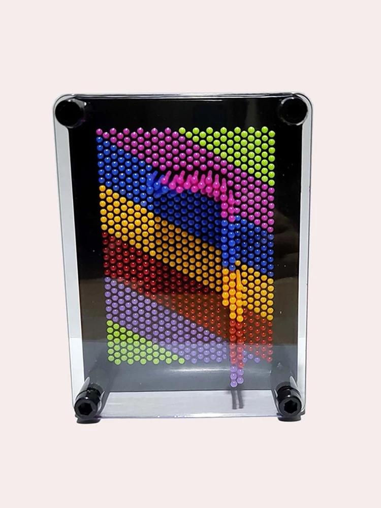 1pc-Plastic Square Rainbow Handprint Versatile Needle Drawing 3D Clone Hand Model Puzzle Toy