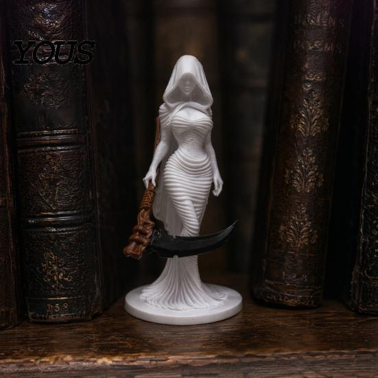 Готическая статуэтка Жнеца, 3D-печатная статуя женщины в капюшоне, Фигурка, Декор для Хэллоуина, Скульптура, Украшение для вечеринки, для дома, офиса, стола