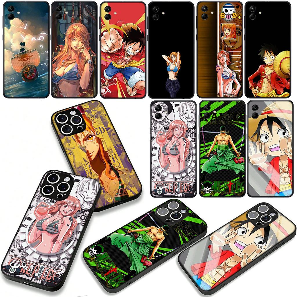 Nami One Pieces Luffy Zoro Phone Cover Case for Apple iPhone 16 15 14 Plus 13 12 Mini 17 Pro Max + 16E Air 16+ ProMax Casing