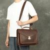 High-end Genuine Leather Men's Briefcase, Business Trip Handbag, Computer Bag, Single-shoulder Crossbody Bag