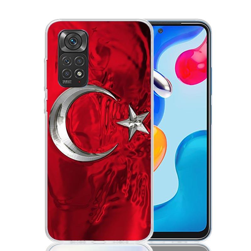 Турция Турецкий флаг Чехол для телефона для Xiaomi Redmi Note 15 14 13 12S 12 Pro Plus 11S 11E 11 11T 10S 10 Art Мягкий чехол с рисунком Redmi
