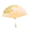1Pc Silk Folding Fan Party Gift With Tassels Chinese Art Crafts Bamboo Fans Vintage Home Decorations Dance Photo Props Hand Fan