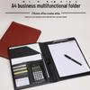 Multifunctional Leather A4 Business Office Folder - Sales Contract & Manager Portfolio