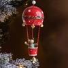 Рождественский кулон, железный воздушный шар, украшение с колокольчиком, фигурка Санта-Клауса, подвесные украшения в виде воздушного шара для рождественской елки, стола, камина