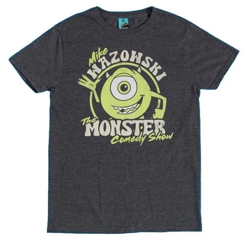 Monsters Inc Unisex Adult Comedy Show Mike Wazowski Marl T-Shirt