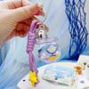 Sea Turtle Seahorse Devil Fishes Fish Tank Keychain With 3d Design Pendant For Kids And Collectors