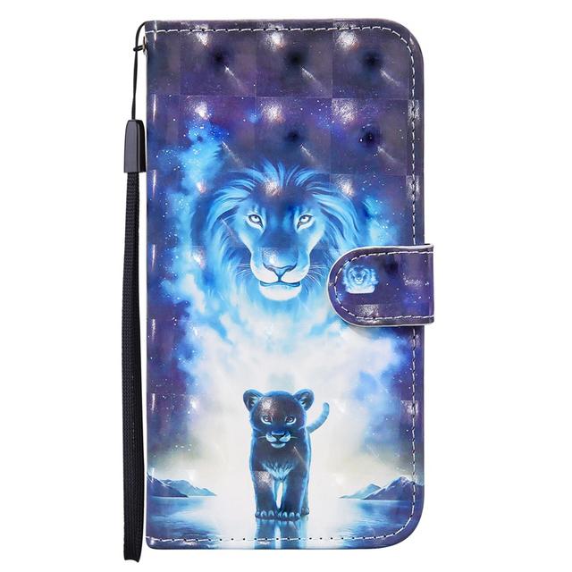 3d Flip Leather Case For Samsung Galaxy S10 S20 Note 10 20 Plus Ultra Lite Fe S10e J2 Core 2020 M31s M11 Book Cover Painted