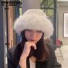 Hat Women's Winter Korean Version Plush Warm Fisherman Hat Autumn and Winter with Plush Ear Protection Hat Women