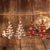 New Christmas Snowflake Plaid Pine Tree Leather Earrings