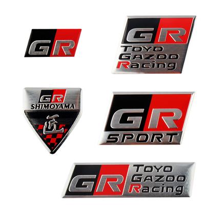 3D GR SPORT GAZOO RACING эмблема, значок кузова, декор багажника, алюминиевая наклейка для Toyota Yaris Highlander Prado Crown TRD Avensis