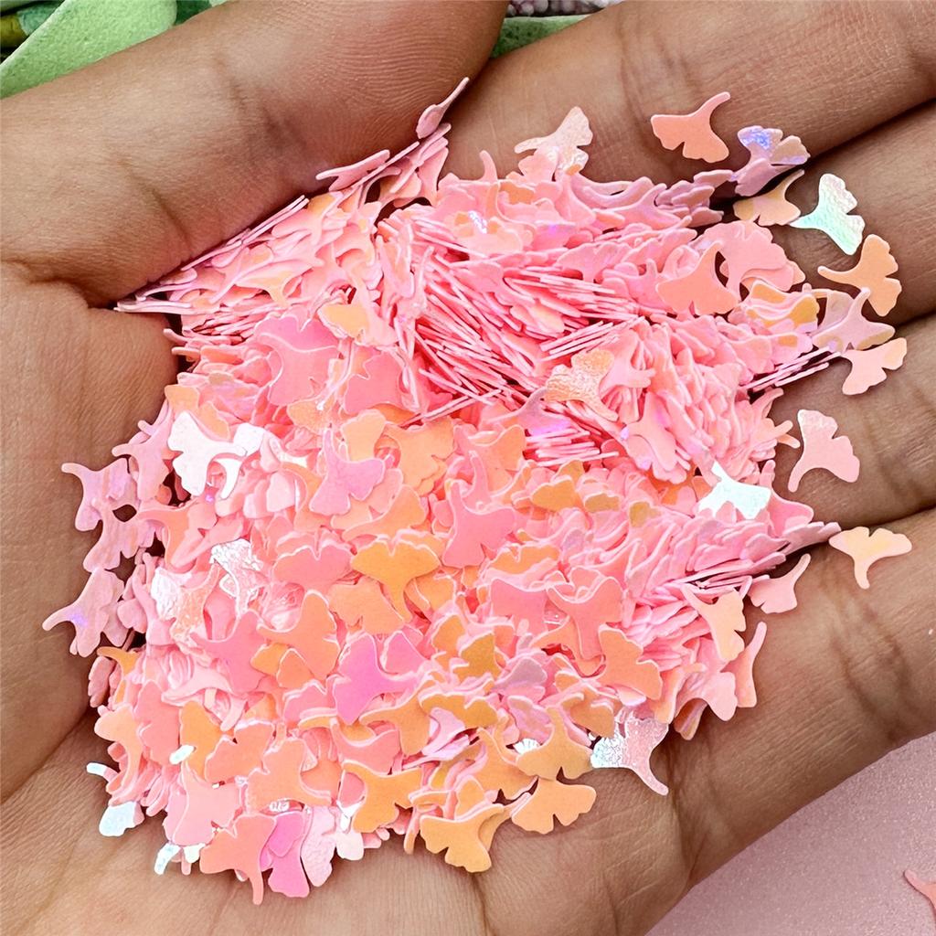 Высокое качество ПВХ акриловые декоративные блестки из смолы в виде листьев гинкго 1000 шт. многофункциональные модные полые мини-блестки 6,8*6,2 мм