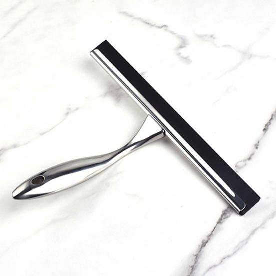 Скребок для стеклянных дверей Эргономичная ручка Нержавеющая Удобная ручка с крючком Легко повесить Скребок для душа для стеклянных дверей Инструмент для чистки окон