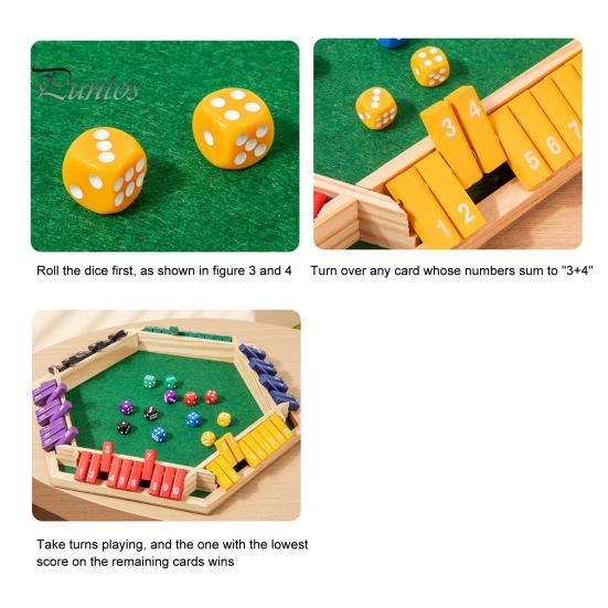 Настольная игра «Закрой коробку», 6-сторонняя образовательная математическая игра с кубиками, стратегическая игра для 6 игроков, для детей, взрослых, семейных вечеринок, интерактивная деревянная игра «Закрой коробку»