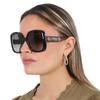 Gucci Grey Gradient Square Ladies Sunglasses Gg0713s 006 55