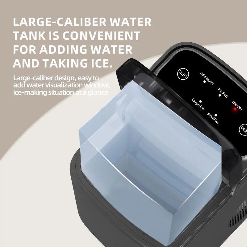 Small Multi-functional Electric Ice Maker Home Kitchen Office Portable Ice Machine Smart Touch Screen Ice Making Machine