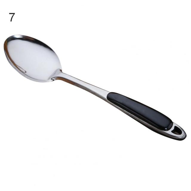 304 Stainless Steel Soup Spoon Colander with Thickened Handle Serving Ladle Flower Leakage Hole Tableware Kitchen Cooking Tool