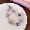 Anti-lost Starfish Phone Case Lanyard Short Colorful Ball Beaded Phone Strap  Female Lady Girl