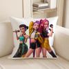KPop Demon Hunters  Super cute cartoon girl on pillowcase: diverse expressions and shapes, fashionable home decoration