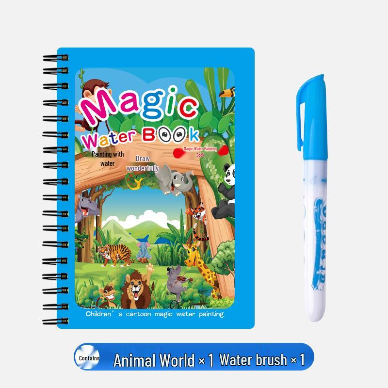 Книга для рисования волшебной водой своими руками для детей: Тихий альбом для рисования и раскрашивания