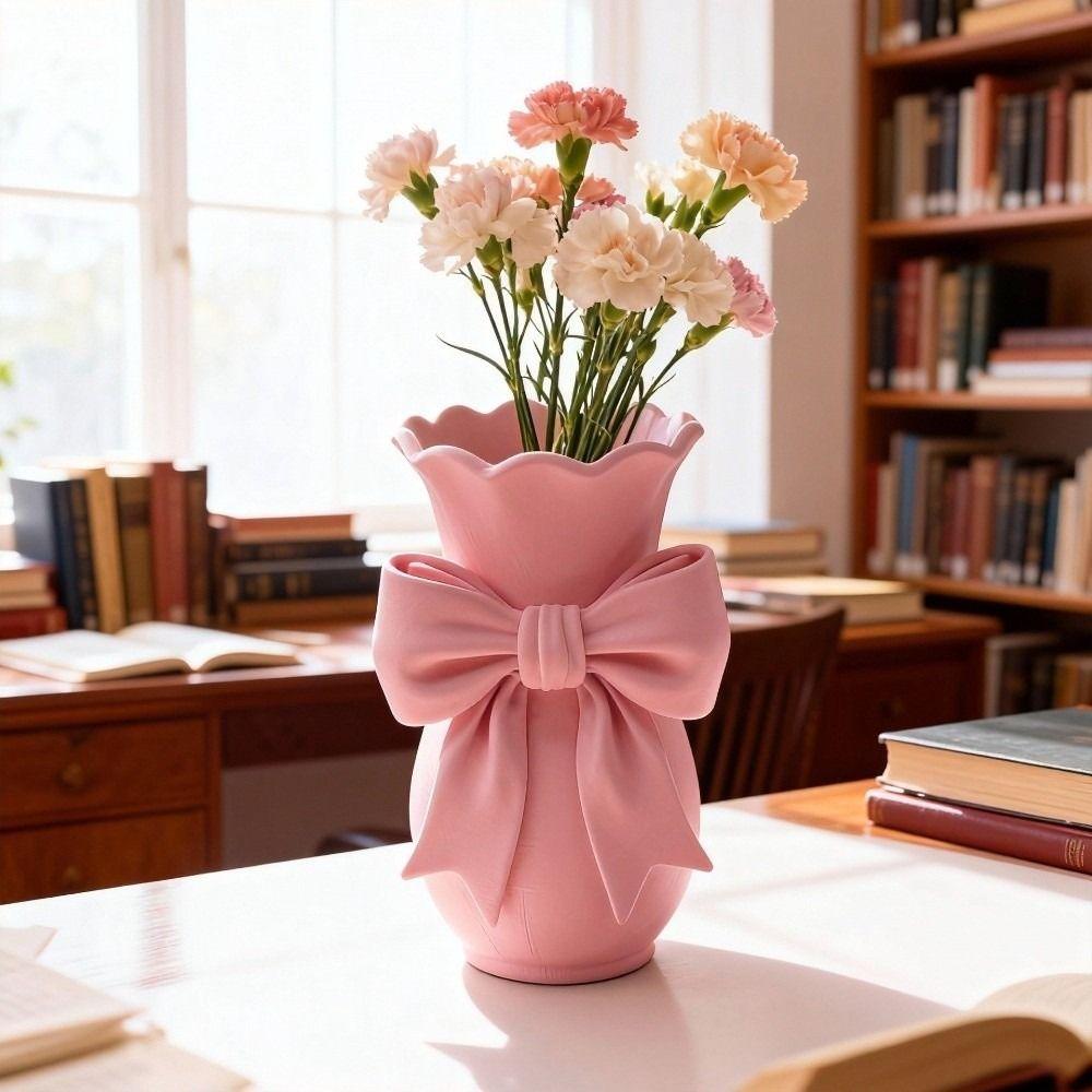 Twisted Design Flower Arrangement Container Tabletop Flower Pot Office Tabletop Ornaments