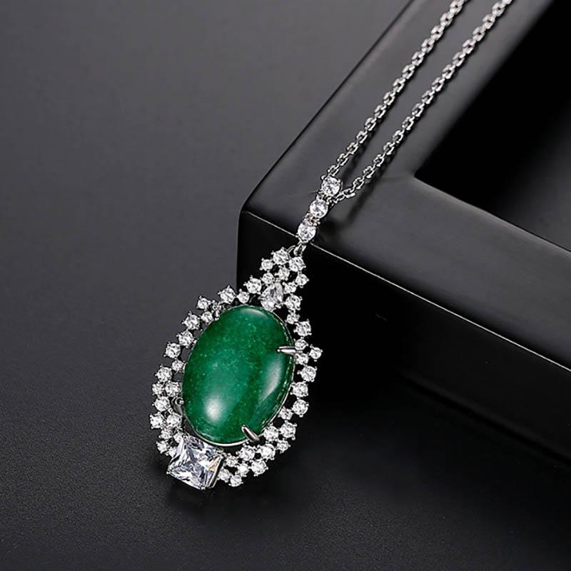 BELLA BOX Лидер продаж, классические ожерелья в форме зеленого цветка, темперамент, подвески для женщин, свадебные помолвки, женские подарки, ювелирные изделия