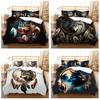 Dream Catcher Home Bedding Set Wolf Pattern Feather Bedding Cover Pillow Cover Bedding Set Single Twin Full Size 2/3 Pieces Microfiber