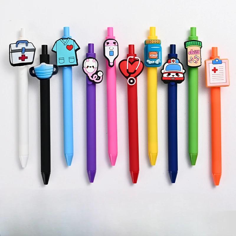 Креативная мультяшная больничная серия ярких цветов, нейтральная ручка для медсестры и доктора, 0,5 мм, гелевая ручка с черными чернилами, принадлежности для клиники