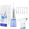 Water Flosser Oral Irrigator with 5 Modes, 350ml Cordless Water Teeth Cleaner, 6 Tips, IPX7 Waterproof Rechargeable Portable Powerful Battery