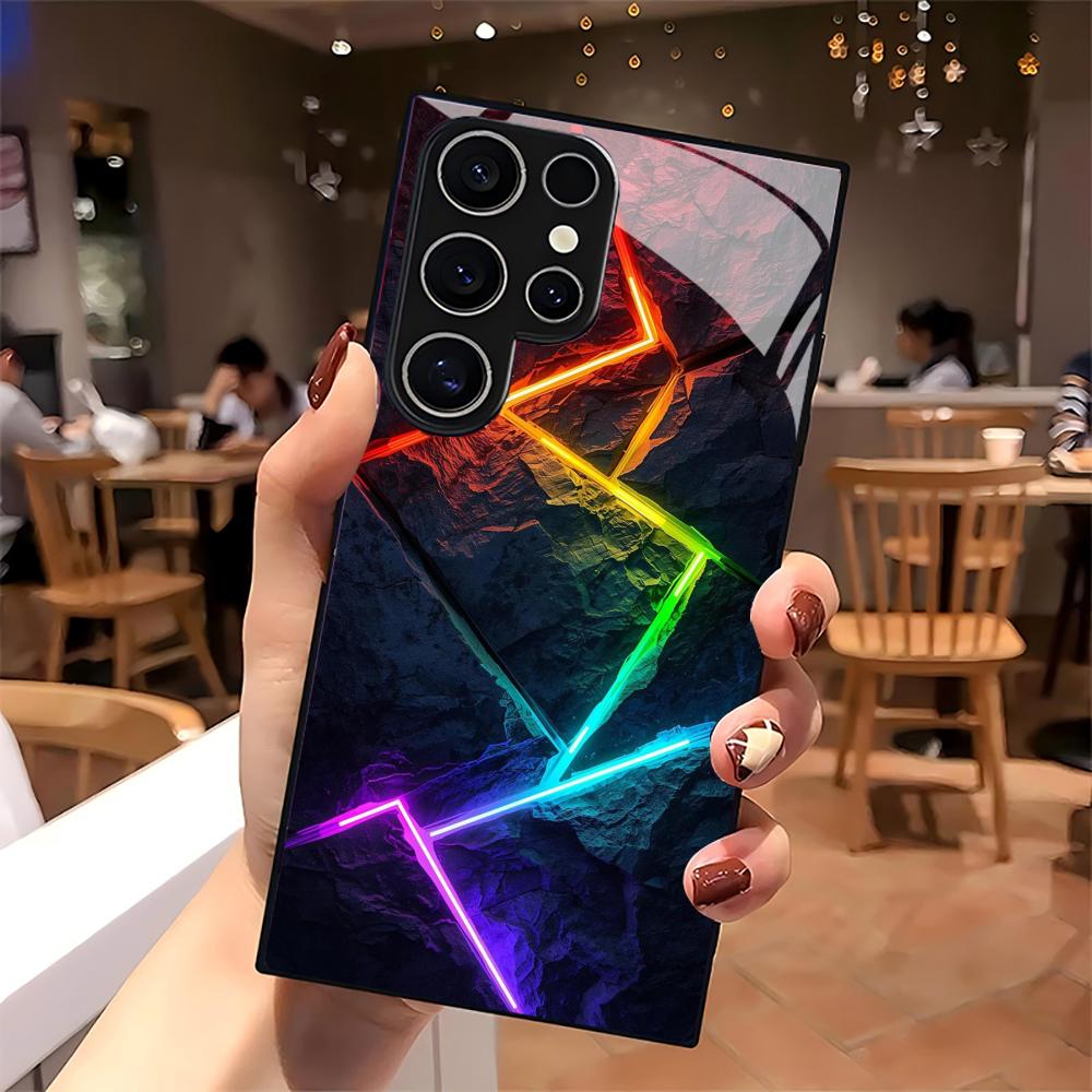 Крутой стеклянный чехол для телефона Samsung Galaxy S26 S25 S24 S22 S23 Ultra S21 S20 Plus 5G, нескользящий, полный чехол