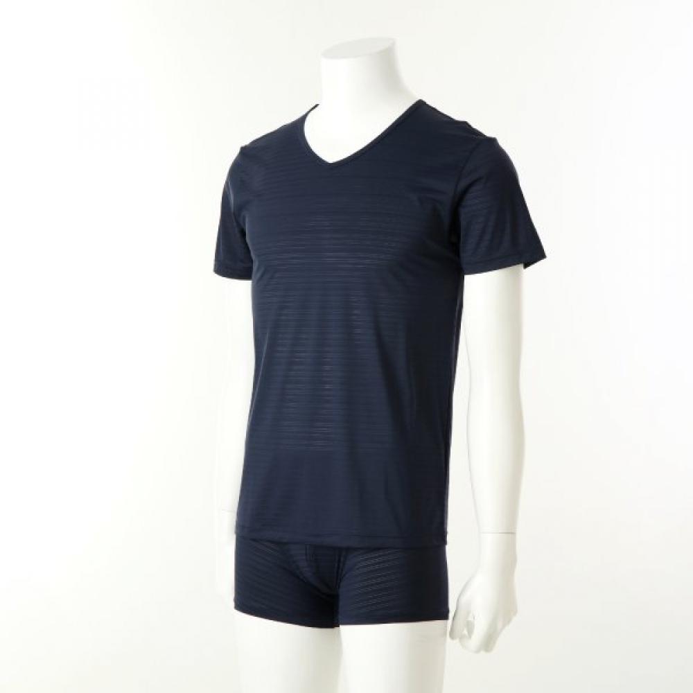 VenuS Men S Functional Nylon Spandex Stripe 3 4 running[vmvS068a]