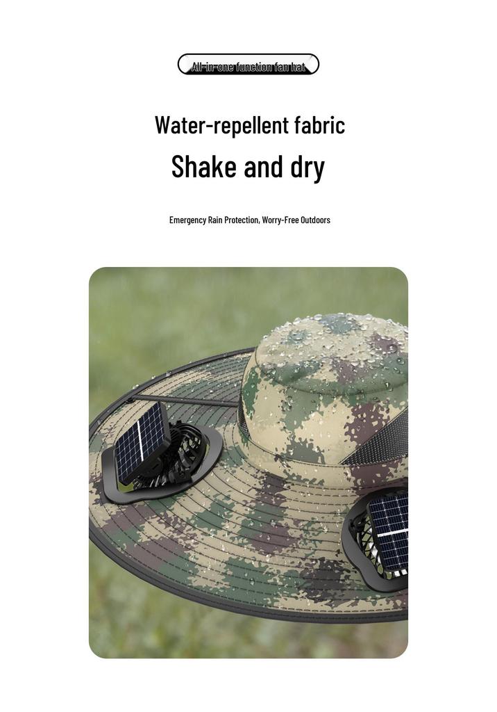 Solar-Powered UV Protection Fishing & Hiking Hat with Dual Fans