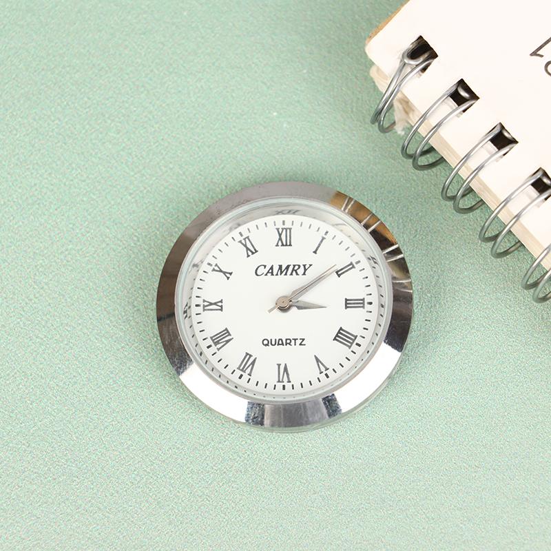 Часы из кварцевого стекла, зеркальные, с круглыми часами, с мозаикой и римскими цифрами, маленькие часы, стол для самостоятельного изготовления, 35 мм 24 мм